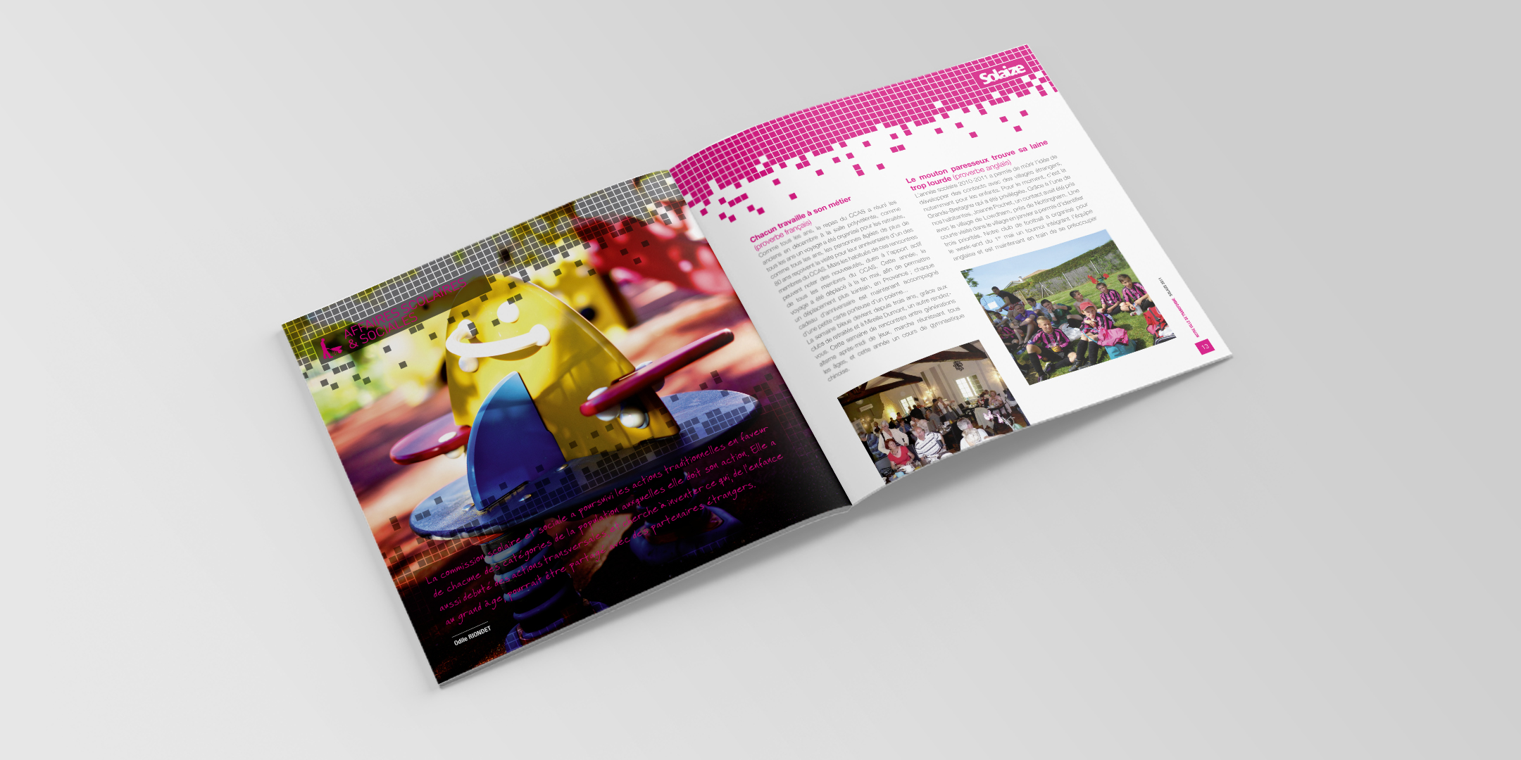Pages intérieures de la brochure municipale de Solaize