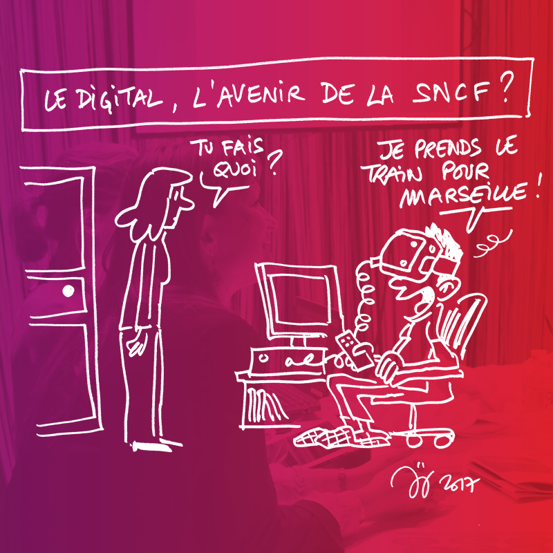 Prise de parole des salariés SNCF sur scène à l'occasion de la plénière SNCF