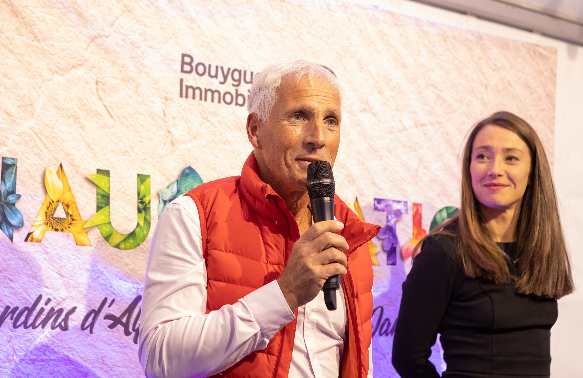 Moment de prise de parole par un résident lors de l'inauguration de la résidence Bouygues Immobilier